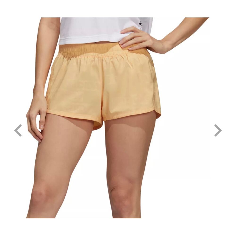 Adidas Womens Pulse Amber Pacer Woven Deboss Training Athletic Shorts XL NWT